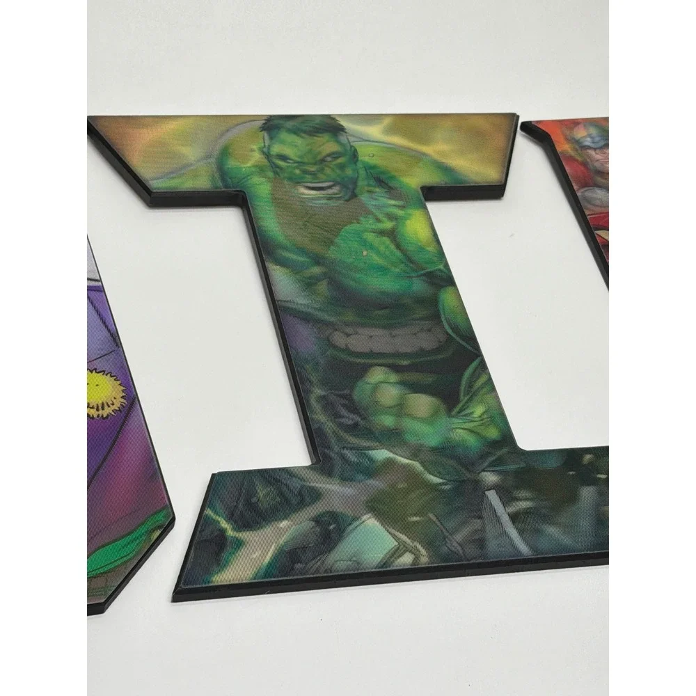Marvel DC Comics Wall Art Letters JIM Joker Hulk Avengers Superhero Decor‎